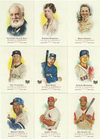 2007 Topps Allen and Ginter Series Complete Mint 350 Card Set with Shortprints Loaded with Baseball Stars, Rookies and Hall of Famers Plus Historical Figures