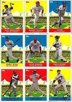 2007 Topps "Flashback Fridays" Complete Insert Set with Jeter, Griffey, Rodriguez+