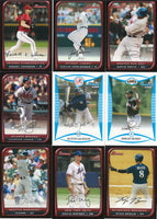 2008 Bowman Baseball Series Complete Mint Regular and Prospects 330 Card Set Loaded with Stars, Rookies and Hall of Famers