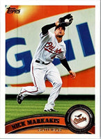 Baltimore Orioles 2011 Topps Complete 17 Card Team Set with Nick Markakis, Adam Jones, Candem Yards Stadium card++