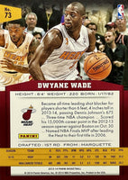 Miami Heat 2013 2014 Panini Team Set with Lebron James and Dwyane Wade PLUS