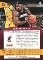 Miami Heat 2013 2014 Panini Team Set with Lebron James and Dwyane Wade PLUS