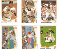 San Francisco Giants 2013 Topps Complete 31 card team set with Buster Posey, Tim Lincecum+