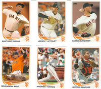 San Francisco Giants 2013 Topps Complete 31 card team set with Buster Posey, Tim Lincecum+