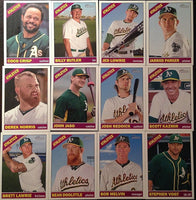 Oakland Athletics 2015 Topps HERITAGE Series Complete Basic 12 Card Team Set with Josh Reddick, Coco Crisp, Jed Lowrie plus