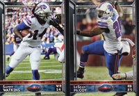 Bills 2015 Topps Football Complete 18 Card Team Set Featuring 3 Lesean McCoy Cards Including Fantasy Studs with Rookies Plus
