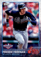 Atlanta Braves 2015 Topps OPENING DAY Series 6 card Team Set with Freddie Freeman, Craig Kimbrel plus