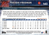 Atlanta Braves 2015 Topps OPENING DAY Series 6 card Team Set with Freddie Freeman, Craig Kimbrel plus