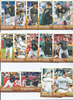Pittsburgh Pirates 2015 Topps Complete Series One and Two Regular Issue 23 card team set with Andrew McCutchen, Gerrit Cole plus