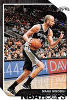 San Antonio Spurs 2018 2019 Hoops Factory Sealed Team Set with Manu Ginobili and Lonnie Walker Rookie Card Plus