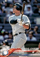 New York Yankees 2018 Topps Complete Mint Hand Collated 32 Card Team Set with 4 Different Aaron Judge 2nd Year Cards including his Future Stars All Star Rookie Cup Card