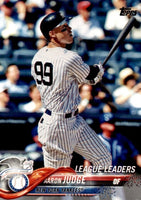 New York Yankees 2018 Topps Complete Mint Hand Collated 32 Card Team Set with 4 Different Aaron Judge 2nd Year Cards including his Future Stars All Star Rookie Cup Card