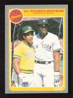 Rickey Henderson / Dave Winfield 1985 Fleer Pitcher's Nightmare Series Mint Card #629