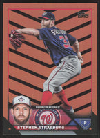 Stephen Strasburg 2023 Topps Update Orange and Black Foil Series Mint Card #US325