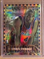 Chris Webber and Juwan Howard 1996 1997 Topps Stadium Club Class Acts Refractor Series Mint Card #CA 4