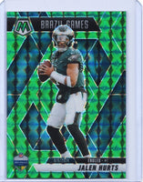 Jalen Hurts 2025 Panini Mosaic Brazil Games Green Prizm Series Mint Card #267