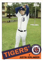 Justin Verlander 2008 Topps Baseball Trading Card History Insert Card #TCH32