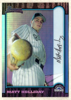 Matt Holliday 2013 Bowman Blue Sapphire Refractor Rookie Reprint Series Mint Card #400