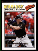 Giancarlo Stanton 2012 Topps Archives 1977 Cloth Sticker Series Mint Card #77C-GS
