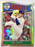 Roki Sasaki 2025 Bowman Chrome Rookie Of The Year Favorites Die Cut Series Mint Card #ROY-10