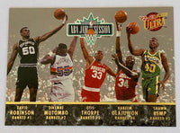 1992 1993 Fleer Ultra NBA Jam Session Mint Card with David Robinson, Barkley, Kemp, Hakeem +