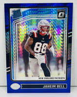Jaheim Bell 2024 Panini Donruss Optic Rated Rookie Blue Hyper Prizm Series Mint Card #238
