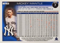 Mickey Mantle 2010 Topps Chrome Series Mint Insert Card #7