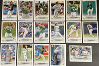 Oakland Athletics 2022 Topps Hand Collated 17 Card Team Set Featuring Matt Olson, Starling Marte and Matt Chapman Plus