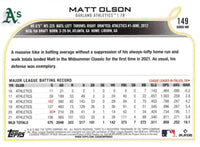 Oakland Athletics 2022 Topps Hand Collated 17 Card Team Set Featuring Matt Olson, Starling Marte and Matt Chapman Plus