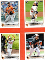 Baltimore Orioles 2022 Topps Complete Mint Hand Collated 19 Card Team Set Featuring Ryan Mountcastle All Star Rookie Cup Plus 4 Rookie Cards