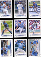 Kansas City Royals 2022 Topps Complete Mint Hand Collated 20 Card Team Set Featuring Salvador Perez and 4 Rookie Cards Plus