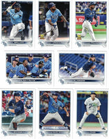 Tampa Bay Rays 2022 Topps Hand Collated 23 Card Team Set Featuring Shane McClanahan Future Stars, Randy Arozarena All Star Rookie Cup and Wander Franco Rookie Card Plus