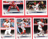Los Angeles Angels 2022 Topps Complete 25 Card Team Set with Multiple Shohei Ohtani and Mike Trout Cards
