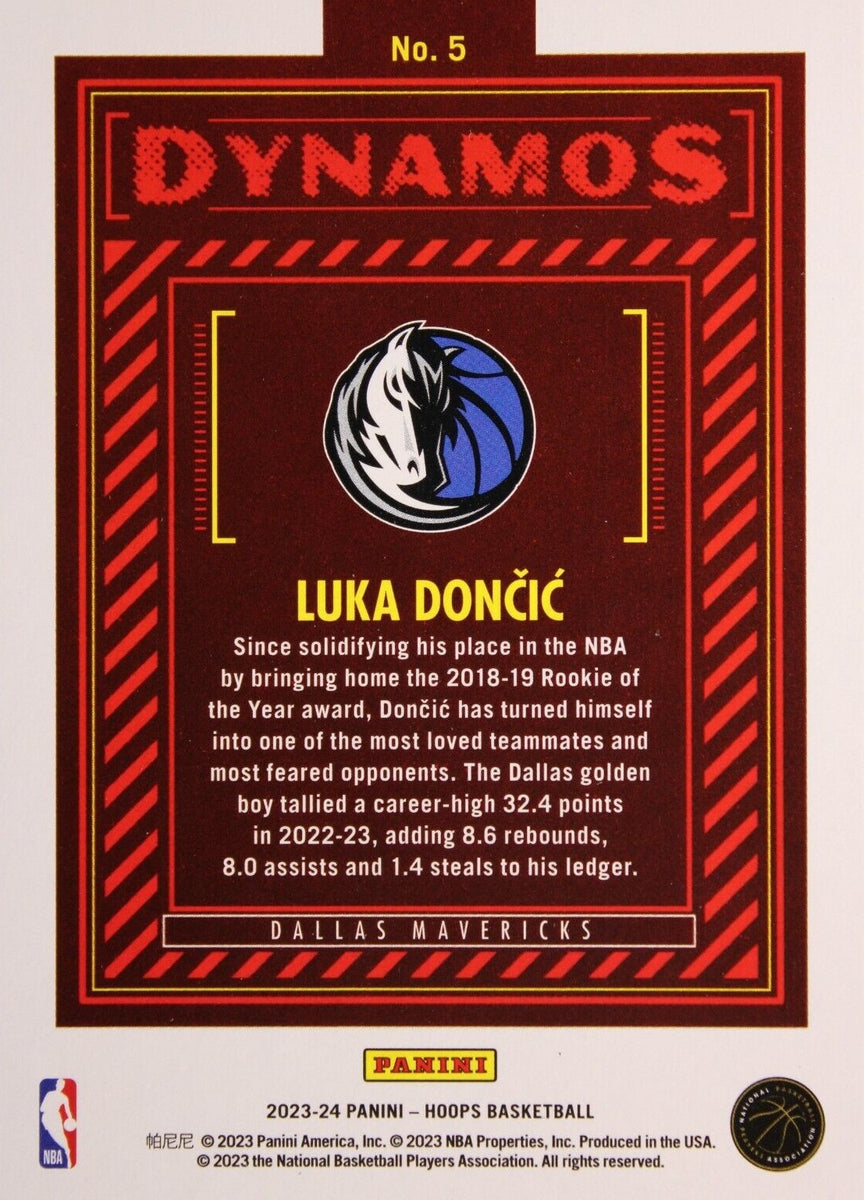 Luka Doncic 2023 2024 Hoops Dynamos Series Mint Insert Card 5 The