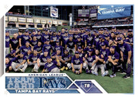 Tampa Bay Rays 2023 Topps Complete Series One and Two Regular Issue 16 Card Team Set