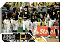 Pittsburgh Pirates 2023 Topps Complete Mint Hand Collated 22 Card Team Set with 5 Rookie and 2 Future Stars Cards Including Oneil Cruz Plus Veteran Players