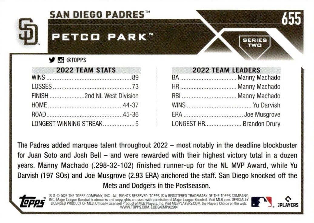  2005 Topps Total San Diego Padres Team Set with Trevor