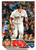 Boston Red Sox 2023 Topps Complete Mint Hand Collated 23 Card Team Set Featuring Rookie Cards of Masataka Yoshida, Triston Casas and Brayan Bello Plus Rafael Devers and More