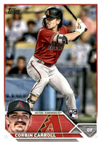 Arizona Diamondbacks 2023 Topps Complete Mint Hand Collated 23 Card Team Set Featuring Corbin Carroll Rookie Card #401 Plus