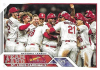 St. Louis Cardinals 2023 Topps Complete Mint Hand Collated 24 Card Team Set Featuring Rookie Cards of Jordan Walker and Nolan Gorman
