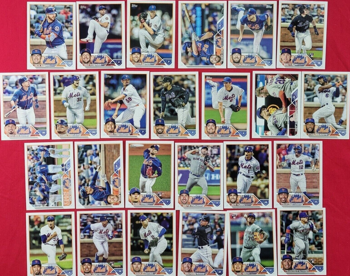 2023 NEW YORK METS 40 Card Lot w/ TOPPS TEAM SET 25 CURRENT Players BATY  Vientos