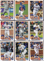 New York Mets 2023 Topps Complete Mint Hand Collated 25 Card Team Set Featuring Rookie Cards of Brett Baty, Kodai Senga, Mark Vientos and Francisco Alvarez