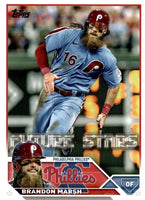 Philadelphia Phillies 2023 Topps Complete Mint Hand Collated 25 Card Team Set with 4 Rookie and 2 Future Stars Cards Plus Bryce Harper, Rhys Hoskins and Others