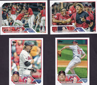 Cleveland Guardians 2023 Topps Complete Mint Hand Collated 25 Card Team Set Featuring 7 Rookie Cards Plus Veteran Stars