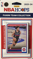 Detroit Pistons 2023 2024 Hoops Factory Sealed Team Set featuring Cade Cunningham 3rd Year Card #188 with Rookie Cards of Ausar Thompson and Marcus Sasser Plus