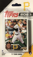 Pittsburgh Pirates 2023 Topps Factory Sealed 17 Card Team Set with 3 Rookie Cards Plus