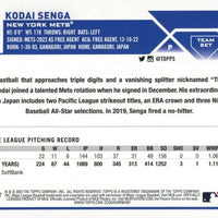New York Mets 2023 Topps Factory Sealed 17 Card Team Set with Kodai Senga Rookie Card Plus