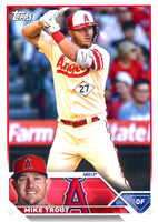 Los Angeles Angels 2023 Topps Complete Mint Hand Collated 20 Card Team Set Featuring Mike Trout and 2 Different Shohei Ohtani Cards Plus
