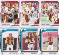 Washington Commanders 2024 Donruss Factory Sealed Team Set Featuring Rated Rookie Cards of Jayden Daniels #389, Luke McCaffrey and Ben Sinnott Plus Terry McLaurin and Others