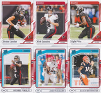 Atlanta Falcons 2024 Donruss Factory Sealed Team Set with Kirk Cousins, Kyle Pitts Plus Rated Rookie Cards of Michael Penix Jr, Jase McClellan and Casey Washington
